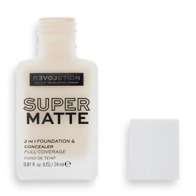 Revolution Relove Super Matte 2 in 1 Foundation &amp; Concealer Foundation für Frauen 24 ml Farbton  F1