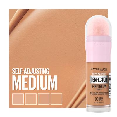 Maybelline Instant Anti-Age Perfector 4-In-1 Glow Foundation für Frauen 20 ml Farbton  02 Medium