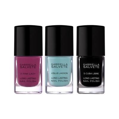 Gabriella Salvete Longlasting Enamel Nail Polish Set Geschenkset Nagellack Longlasting Enamel 11 ml 3 Pink Lady + Nagellack Longlasting Enamel 11 ml 4 Blue Lagoon + Nagellack Longlasting Enamel 11 ml 5 Cuba Libre