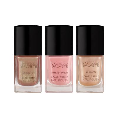 Gabriella Salvete Longlasting Enamel Nail Polish Set Geschenkset Nagellack Longlasting Enamel 11 ml 45 Ballet + Nagellack Longlasting Enamel 11 ml 58 Peach Daiquiri + Nagellack Longlasting Enamel 11 ml 60 Glow