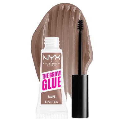 NYX Professional Makeup The Brow Glue Instant Brow Styler Augenbrauengel und -pomade für Frauen 5 g Farbton  02 Taupe