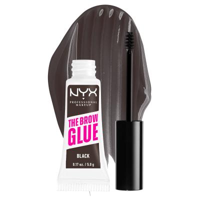 NYX Professional Makeup The Brow Glue Instant Brow Styler Augenbrauengel und -pomade für Frauen 5 g Farbton  05 Black