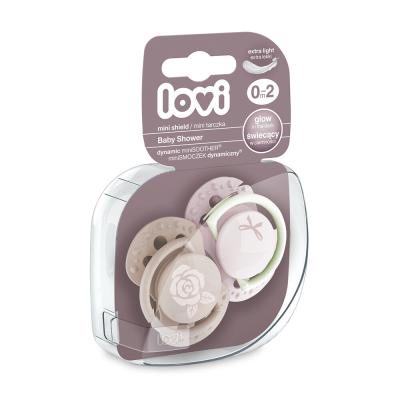 LOVI Baby Shower Dynamic miniSoother Girl 0-2m Schnuller für Kinder 2 St.