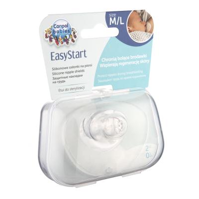 Canpol babies Easy Start Silicone Nipple Shields M/L Stilleinlagen für Frauen 2 St.