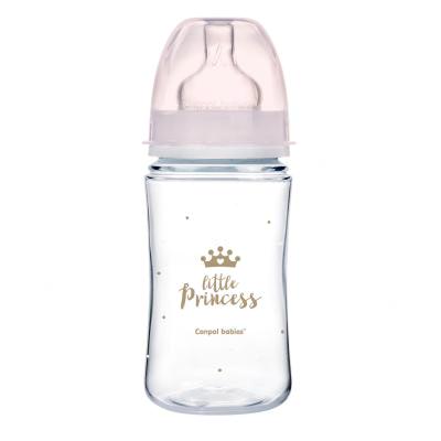 Canpol babies Royal Baby Easy Start Anti-Colic Bottle Little Princess 3m+ Babyflasche für Kinder 240 ml