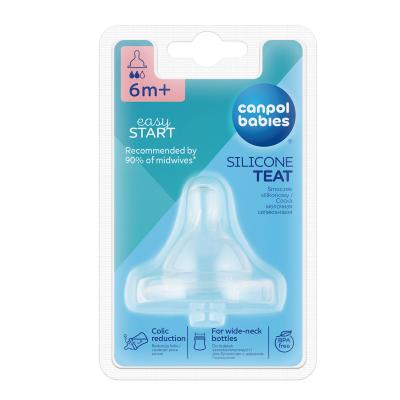 Canpol babies Easy Start Silicone Teat Medium 6m+ Sauger für Kinder 1 St.