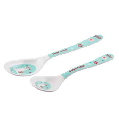 Canpol babies Exotic Animals Melamine Spoons 9m+ Turquoise Geschirr für Kinder 2 St.