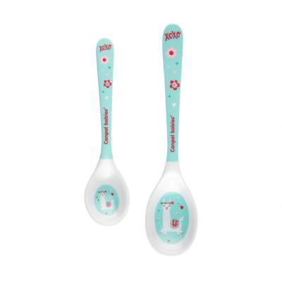 Canpol babies Exotic Animals Melamine Spoons 9m+ Turquoise Geschirr für Kinder 2 St.