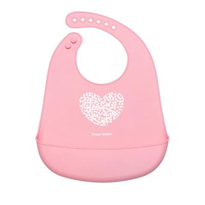 Canpol babies Pastels Silicone Bib Pink Lätzchen für Kinder 1 St.