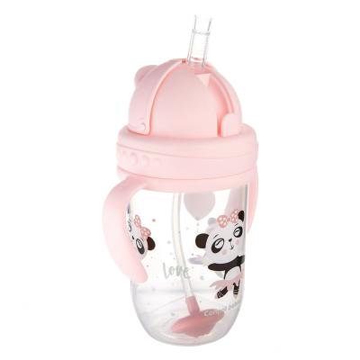 Canpol babies Exotic Animals Non-Spill Expert Cup With Weighted Straw Pink Trinkbecher für Kinder 270 ml