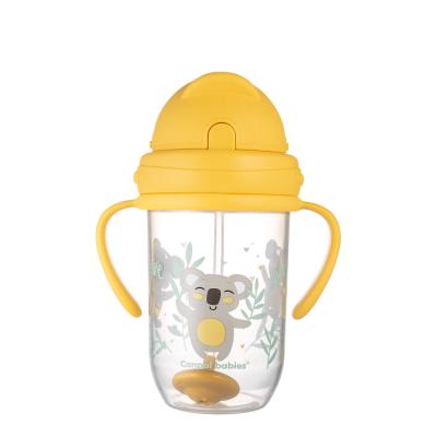 Canpol babies Exotic Animals Non-Spill Expert Cup With Weighted Straw Yellow Trinkbecher für Kinder 270 ml