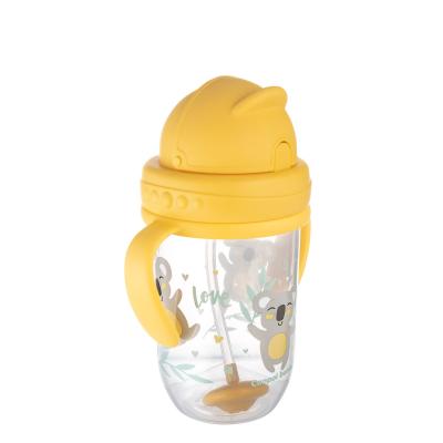 Canpol babies Exotic Animals Non-Spill Expert Cup With Weighted Straw Yellow Trinkbecher für Kinder 270 ml