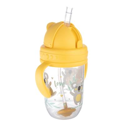 Canpol babies Exotic Animals Non-Spill Expert Cup With Weighted Straw Yellow Trinkbecher für Kinder 270 ml