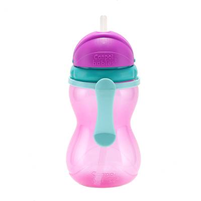 Canpol babies Active Cup Sport Cup With Flip-Top Straw Pink Trinkbecher für Kinder 370 ml