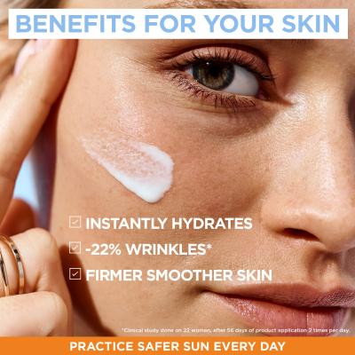 Garnier Ambre Solaire Super UV Hyaluronic Acid Anti-Age Cream SPF50 Sonnenschutz fürs Gesicht 50 ml
