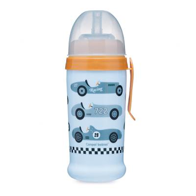 Canpol babies Active Cup Non-Spill Sport Cup Cars Blue Trinkbecher für Kinder 350 ml