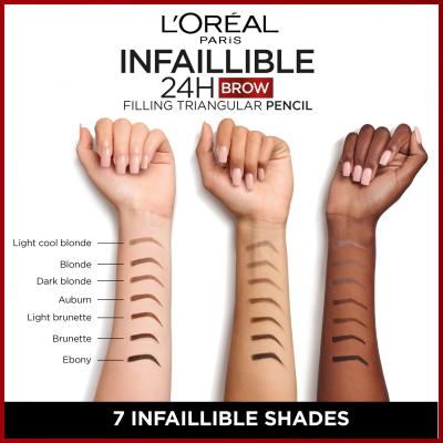 L&#039;Oréal Paris Infaillible Brows 24H Filling Triangular Pencil Augenbrauenstift für Frauen 1 ml Farbton  05 Brunette