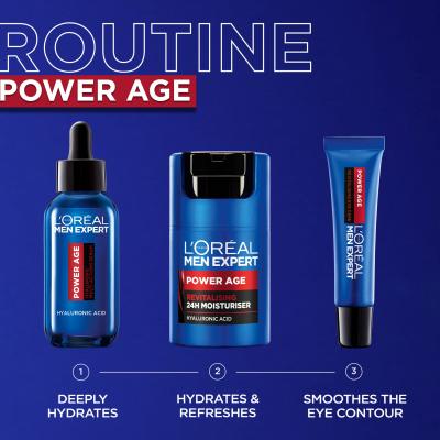 L&#039;Oréal Paris Men Expert Power Age 24H Moisturiser Tagescreme für Herren 50 ml