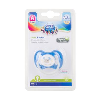 Canpol babies Bunny &amp; Company Latex Soother Blue 0-6m Schnuller für Kinder 1 St.