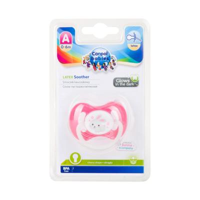 Canpol babies Bunny &amp; Company Latex Soother Pink 0-6m Schnuller für Kinder 1 St.