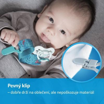 LOVI Wild Soul Soother Clip With Ribbon Schnullerclip für Kinder 1 St.