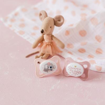 Canpol babies Sleepy Koala Mini Soother Pink 0-2m Schnuller für Kinder 2 St.