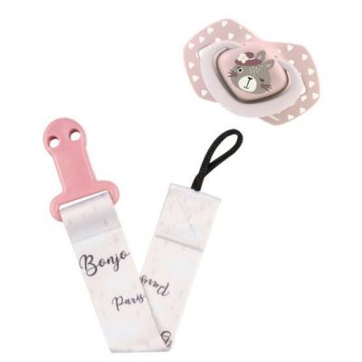 Canpol babies Bonjour Paris Soother Clip With Ribbon Schnullerclip für Kinder 1 St.