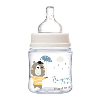 Canpol babies Bonjour Paris Easy Start Anti-Colic Bottle Blue 0m+ Babyflasche für Kinder 120 ml