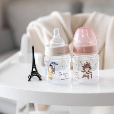 Canpol babies Bonjour Paris Easy Start Anti-Colic Bottle Blue 0m+ Babyflasche für Kinder 120 ml