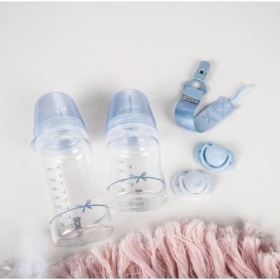 LOVI Baby Shower Glass Bottle Blue 0m+ Babyflasche für Kinder 150 ml