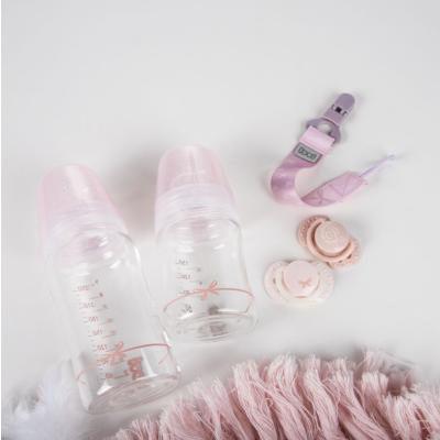 LOVI Baby Shower Glass Bottle Pink 0m+ Babyflasche für Kinder 150 ml