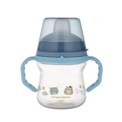 Canpol babies Bonjour Paris First Cup Blue 6m+ Trinkbecher für Kinder 150 ml