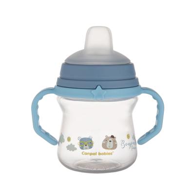 Canpol babies Bonjour Paris First Cup Blue 6m+ Trinkbecher für Kinder 150 ml