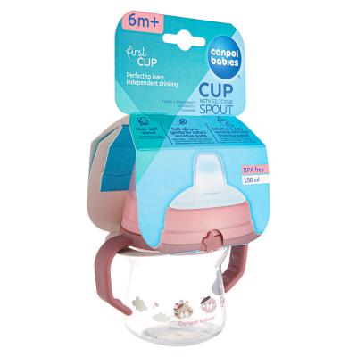 Canpol babies Bonjour Paris First Cup Pink 6m+ Trinkbecher für Kinder 150 ml