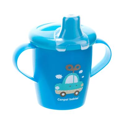 Canpol babies Toys Non-Spill Cup Blue 9m+ Trinkbecher für Kinder 250 ml