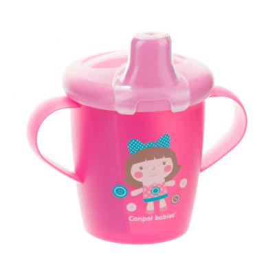 Canpol babies Toys Non-Spill Cup Pink 9m+ Trinkbecher für Kinder 250 ml