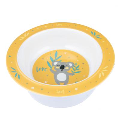 Canpol babies Exotic Animals Melamine Bowl With Suction Ring Yellow Geschirr für Kinder 270 ml