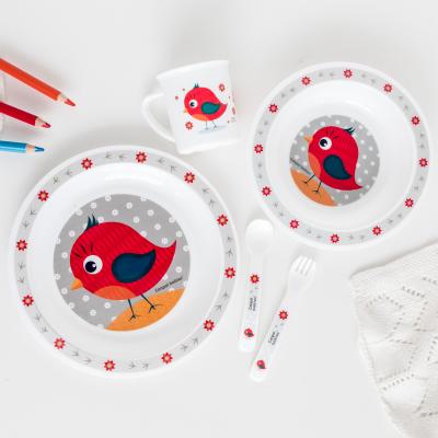 Canpol babies Cute Animals Dinner Set Bird Geschirr für Kinder Set