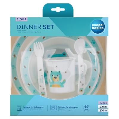 Canpol babies Cute Animals Dinner Set Bear Geschirr für Kinder Set