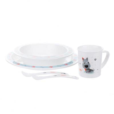 Canpol babies Cute Animals Dinner Set Dog Geschirr für Kinder Set