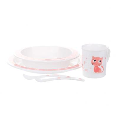 Canpol babies Cute Animals Dinner Set Cat Geschirr für Kinder Set