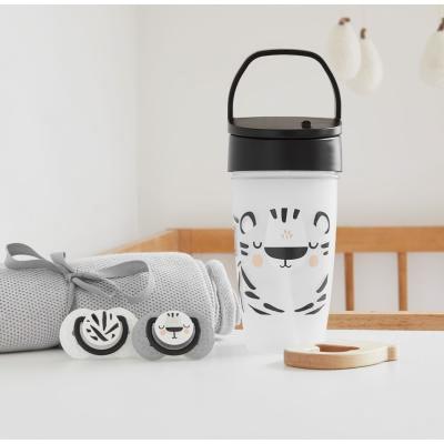 LOVI Salt&amp;Pepper Cup With Straw Trinkbecher für Kinder 350 ml