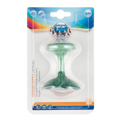 Canpol babies Sensory Rattle With Teether Green Rassel für Kinder 1 St.