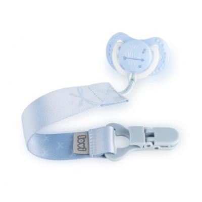 LOVI Baby Shower Soother Clip With Ribbon Boy Schnullerclip für Kinder 1 St.