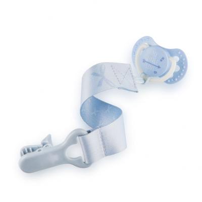 LOVI Baby Shower Soother Clip With Ribbon Boy Schnullerclip für Kinder 1 St.