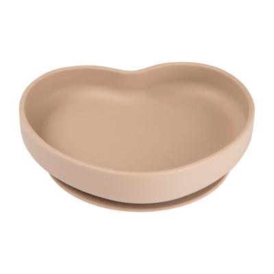 Canpol babies Silicone Suction Plate Heart Beige Geschirr für Kinder 300 ml