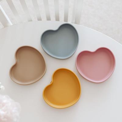 Canpol babies Silicone Suction Plate Heart Beige Geschirr für Kinder 300 ml