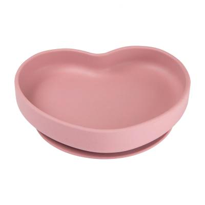 Canpol babies Silicone Suction Plate Heart Pink Geschirr für Kinder 300 ml