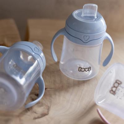 LOVI First Cup With Spout Blue 6m+ Trinkbecher für Kinder 150 ml