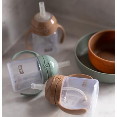 LOVI First Cup With Weighted Straw Brown 6m+ Trinkbecher für Kinder 150 ml